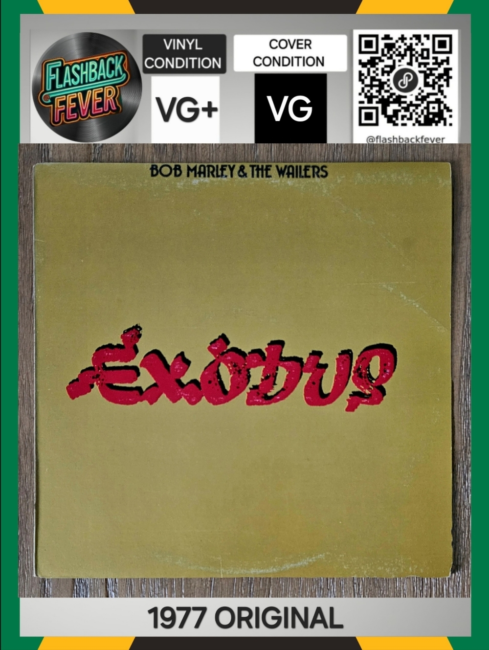 BOB MARLEY & THE WAILERS•Exodus•1977 CA (#ILPS-9498) Island Records